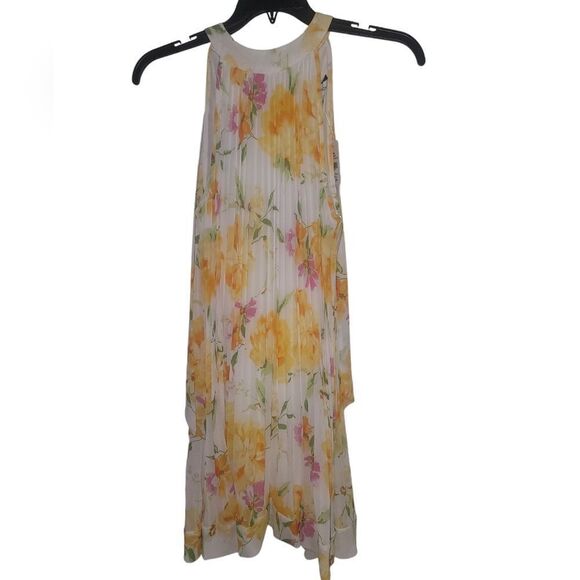 Sleeveless Pleated High Neck Summer/Spring Dress - Picture 1 of 11